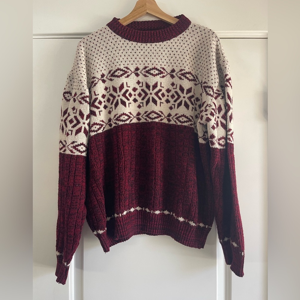 Vintage Flatiron Mills Fair Isle Sweater - XL